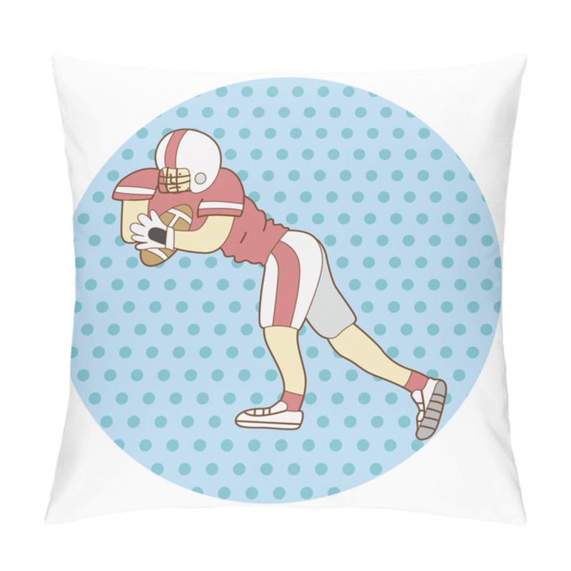 Personality  Football Player Theme Elements Vector,eps Pillow Covers