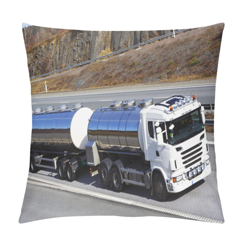 Personality  Fuel Truck On The Move Pillow Covers