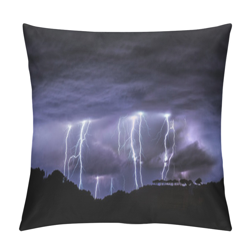 Personality  Night Landscape With Lightning Pillow Covers