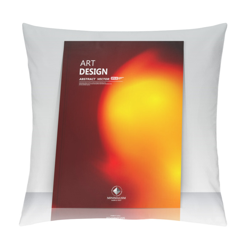 Personality  Abstract Composition. Text Frame Surface. Orange A4 Brochure Title Sheet. Alien Explosion Flash. Creative Ad Figure. Logo Icon. Outer Space Fire. Banner Form. Cosmic Flier Fashion. EPS 10 Vector Image Pillow Covers