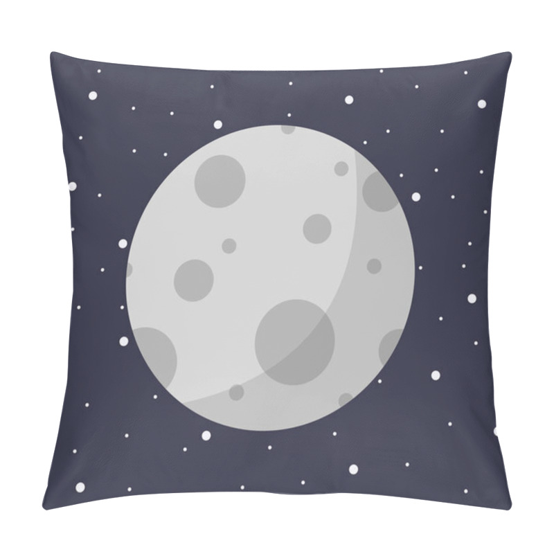 Personality  Cartoon Solar System Planet In Flat Style. Saturn Planet On Dark Space With Stars Vector Illustration. Pillow Covers