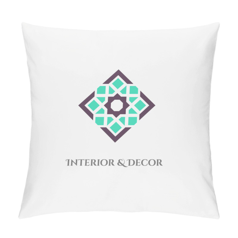 Personality  Vector Mosaic Rhombus Emblem Pillow Covers