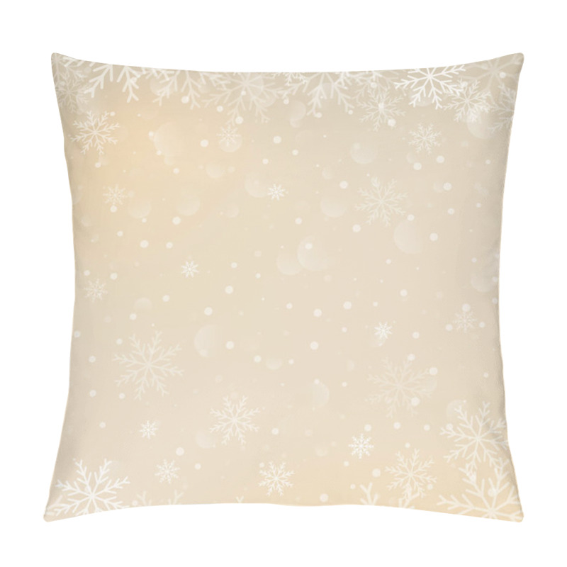 Personality  Christmas Snow And Winter Background Vector Illustration Pillow Covers