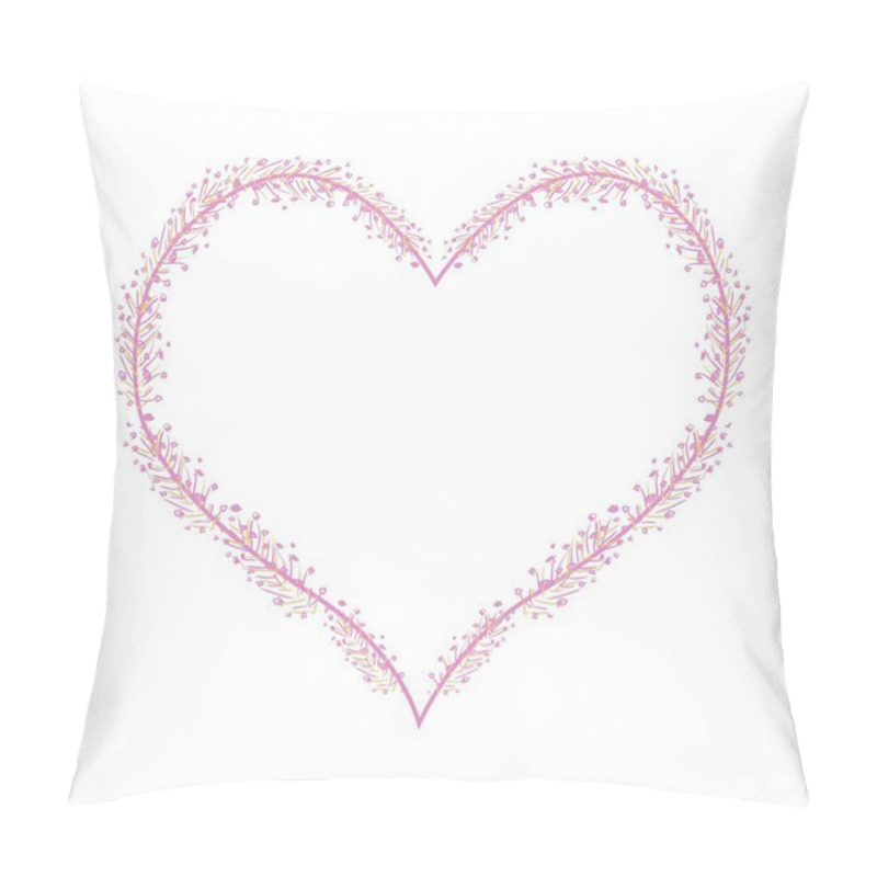 Personality  Pink Flower Buds In A Heart Shape Pillow Covers