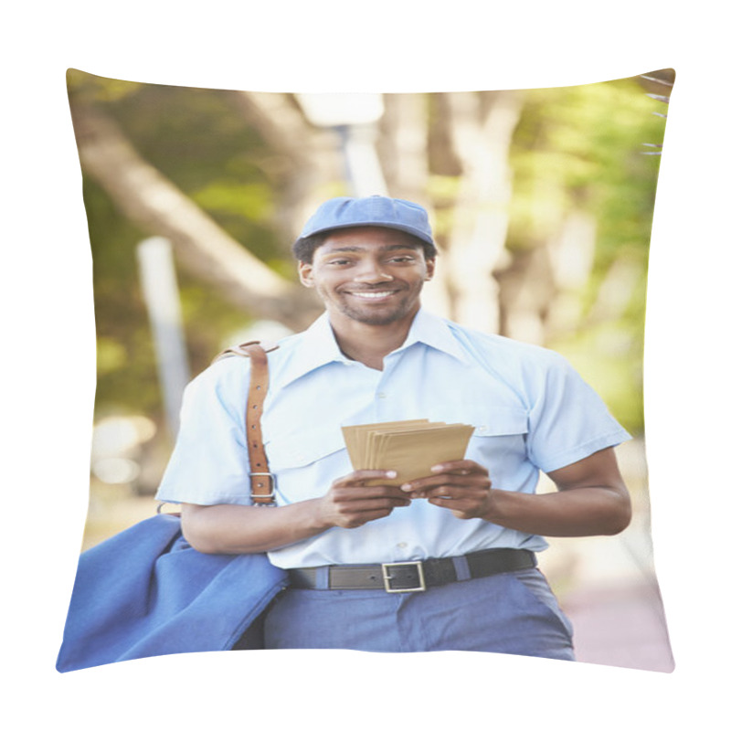 Personality  Mailman  Delivering Letters Pillow Covers