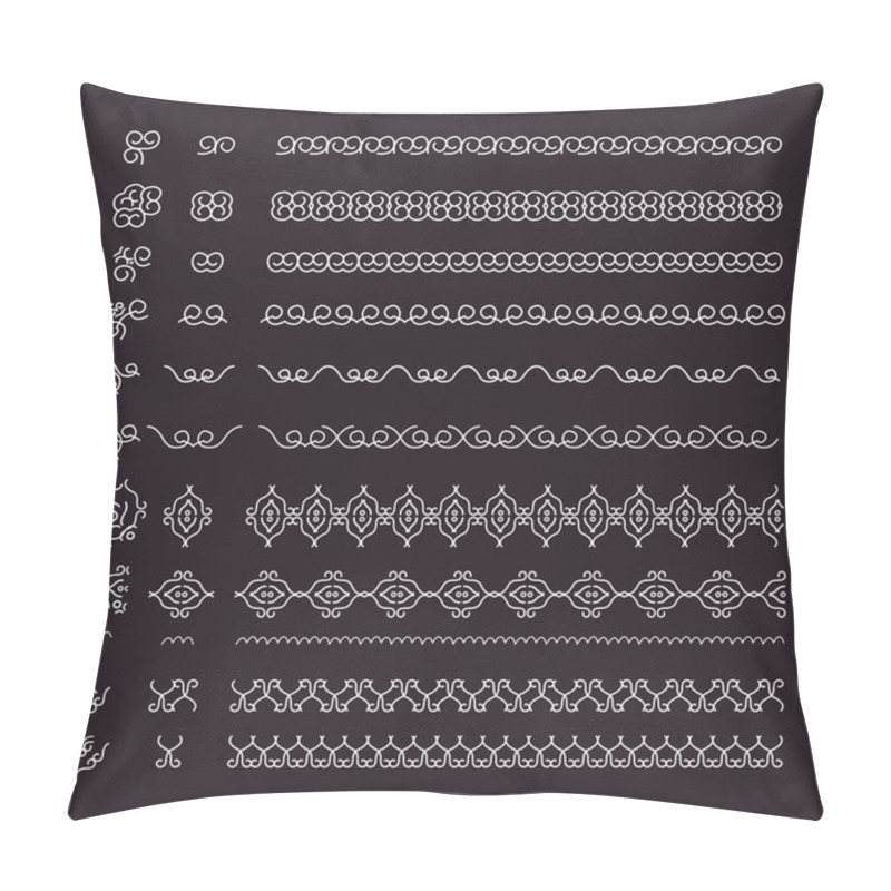 Personality  Vector Lines, Border Divides Set Pillow Covers