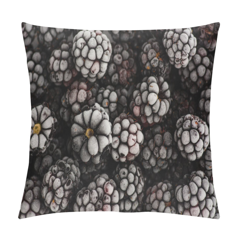 Personality  Bunch Of Frozen Blackberries Close Up Pillow Covers