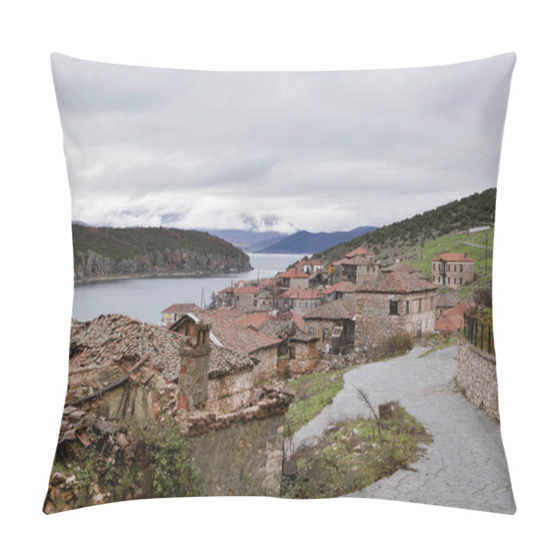 Personality  Psarades Village In Prespa Lake, Greece Pillow Covers