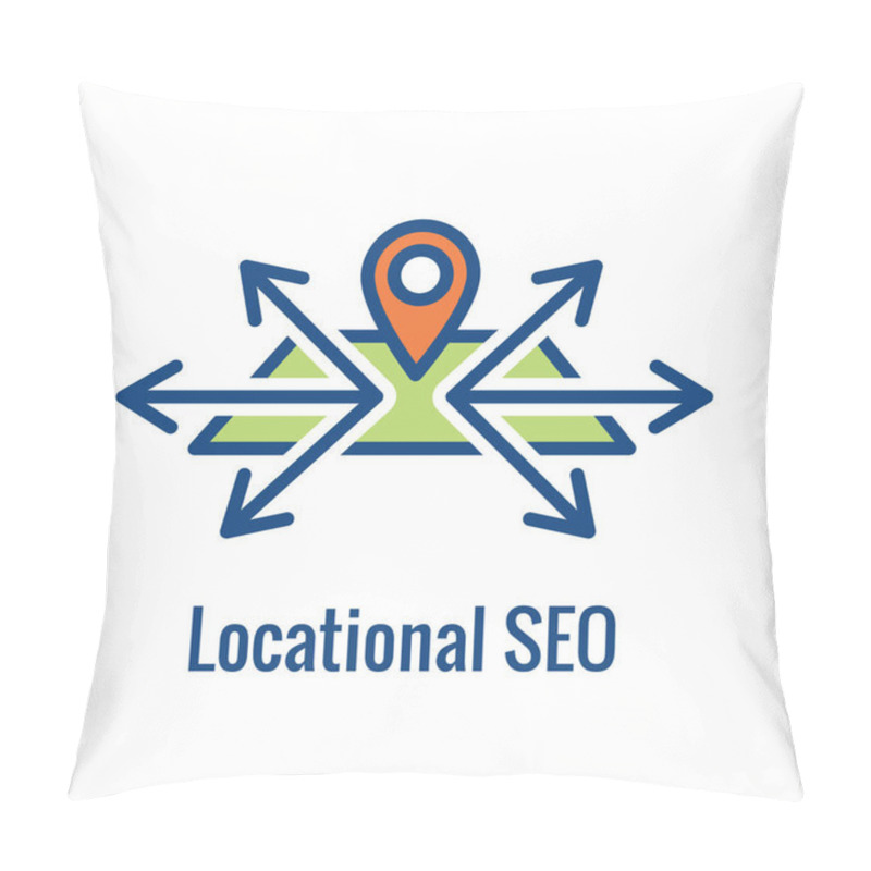 Personality  Geo Location Targeting With GPS Positioning And Geolocation Icon Pillow Covers