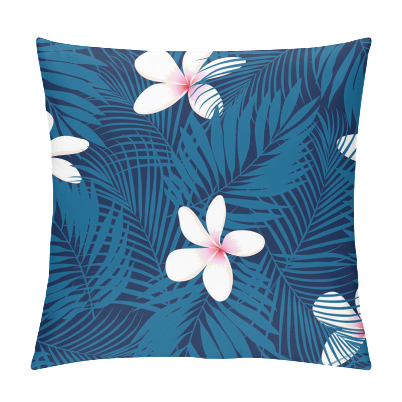 Personality  Tropical Plumeria Floral Seamless Pattern Pillow Covers