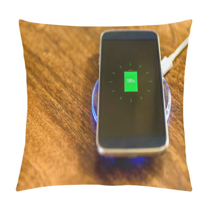 Personality  Smartphone Charging On A Charging Pad. Wireless Charging Pillow Covers