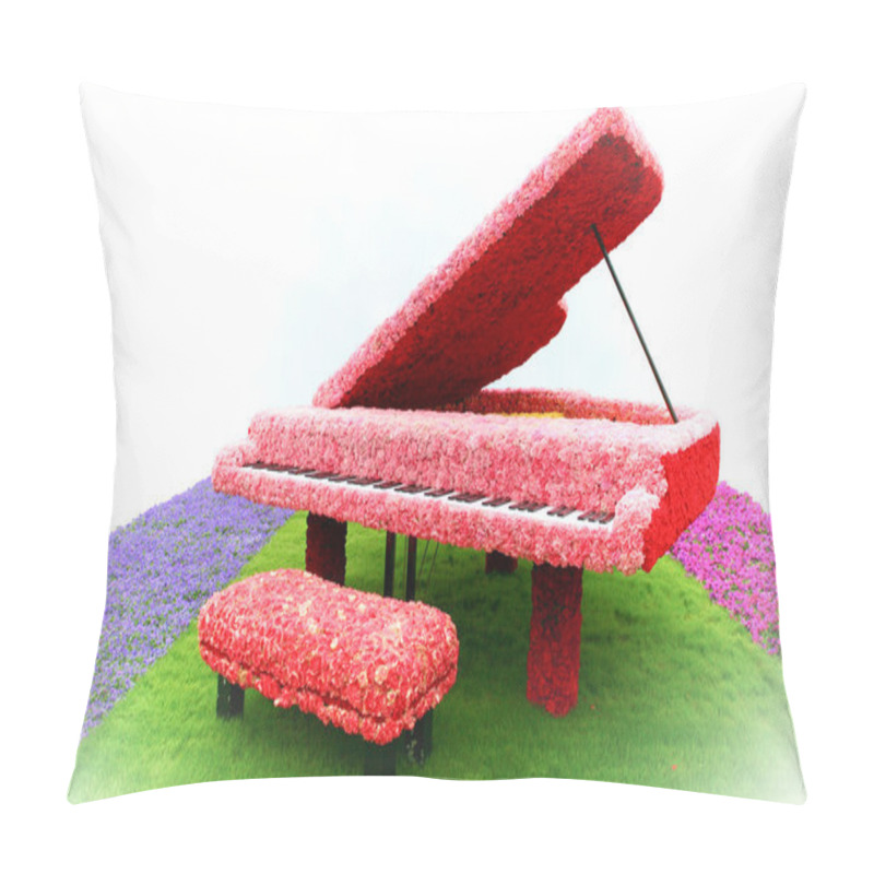 Personality  Piano On Grass Pillow Covers