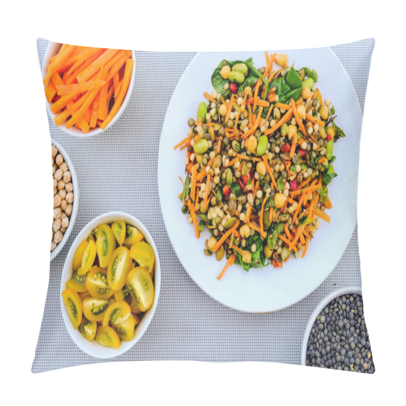 Personality  Vegetarian Summer Salad With Couscous And Edamame Beans Pillow Covers