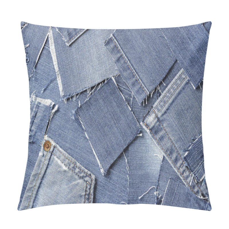 Personality  Denim Patches Background Pillow Covers