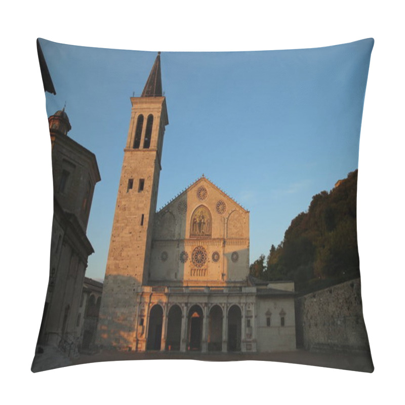 Personality  The Cathedral Of Spoleto At Sunset Pillow Covers