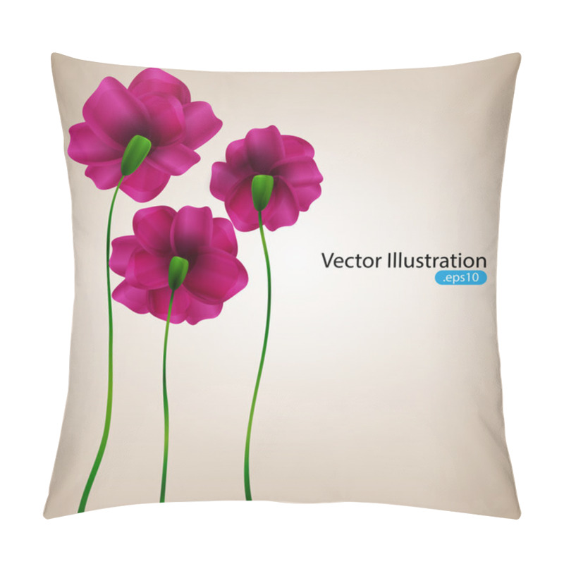 Personality  Vector Background With Pink Flowers. Pillow Covers