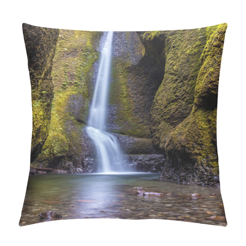 Personality  The Mystical Oneonta Falls Inside The Lush Oneonta Gorge, Oregon Pillow Covers