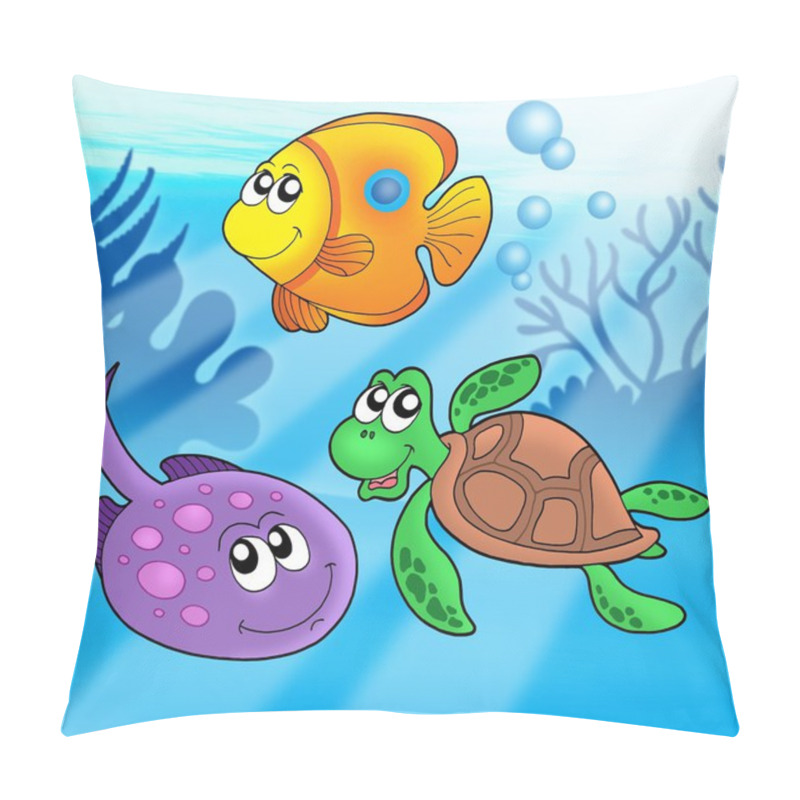 Personality  Cute Marine Animals 3 Pillow Covers