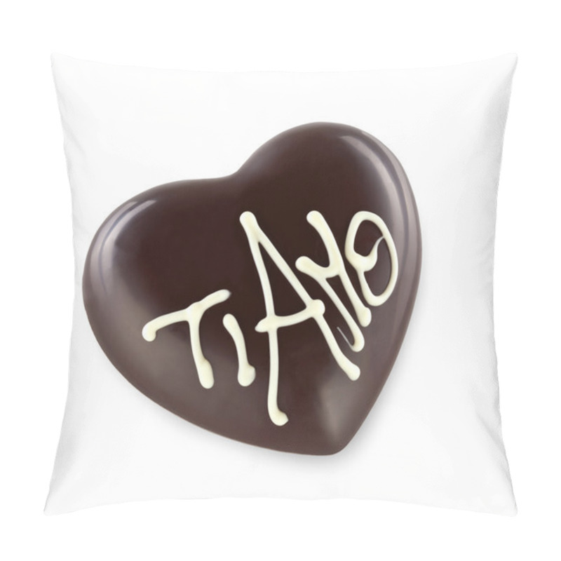 Personality  Chocolate Heart With TI AMO Pillow Covers