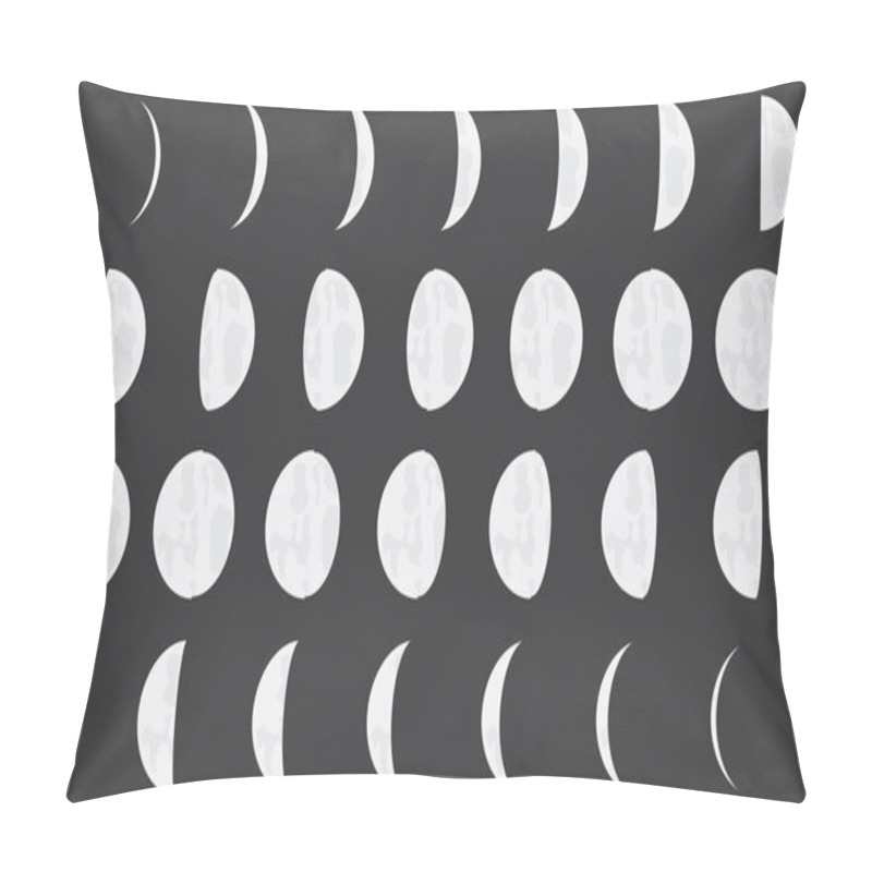 Personality  Flat Lunar Phases Pillow Covers