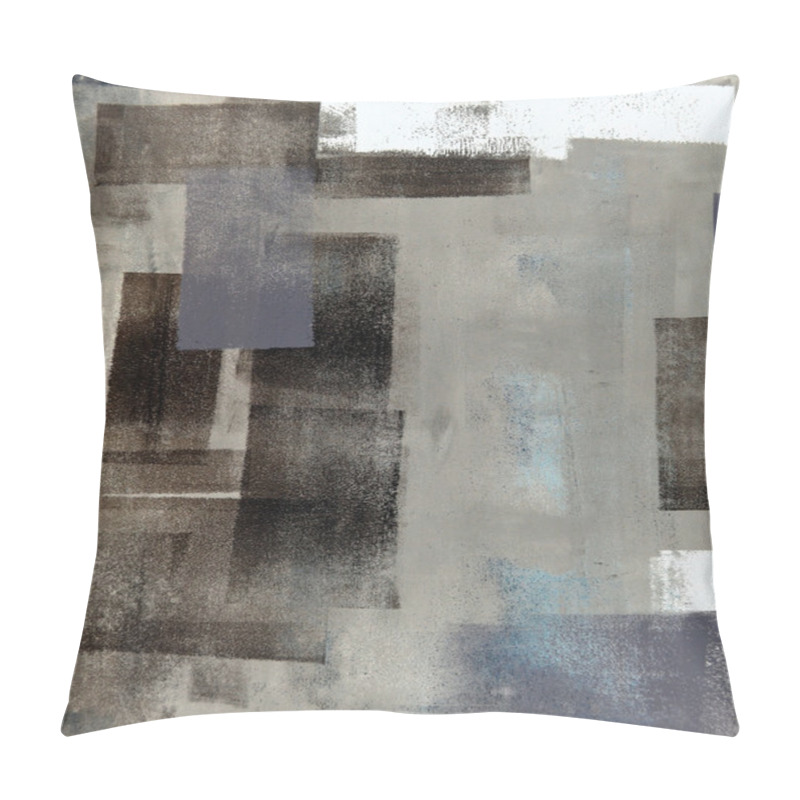 Personality  Brown And Grey Abstract Art Painting Pillow Covers