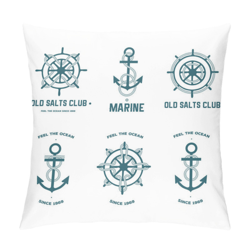 Personality  Anchors And Steering Wheels Pillow Covers