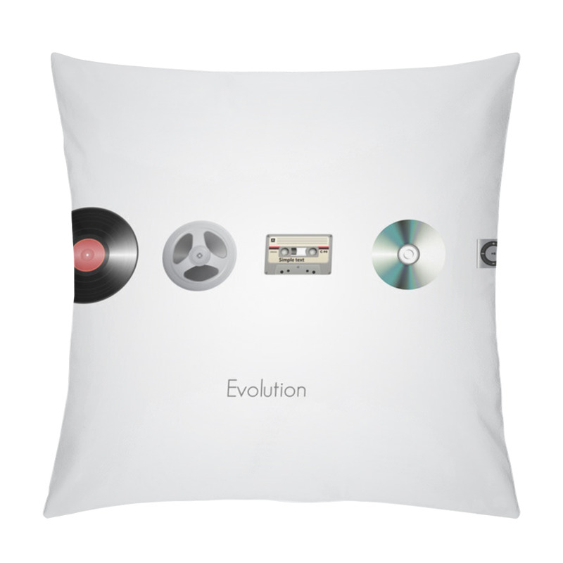 Personality  Sound Technology Evolution. Vector Illustration. Pillow Covers