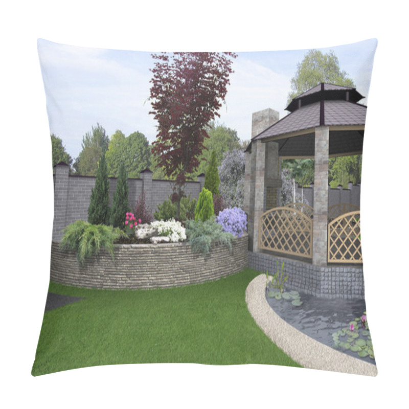 Personality  Alfresco Living Area, 3d Render Pillow Covers