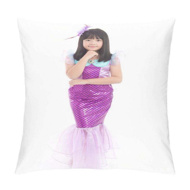 Personality  Asian Girl In Fantasy Mermaid Costume  Pillow Covers