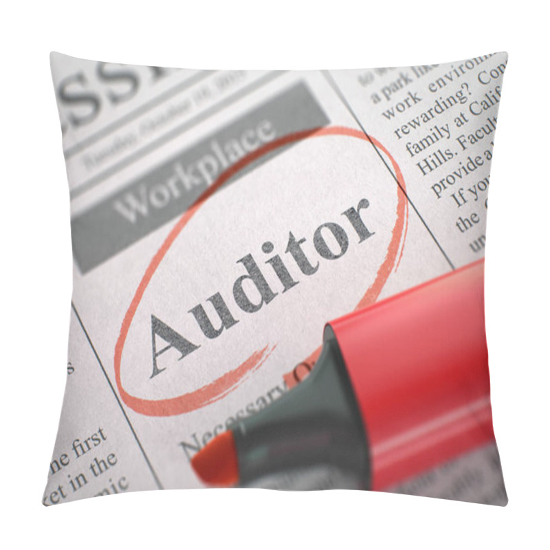 Personality  Auditor Join Our Team. 3D. Pillow Covers