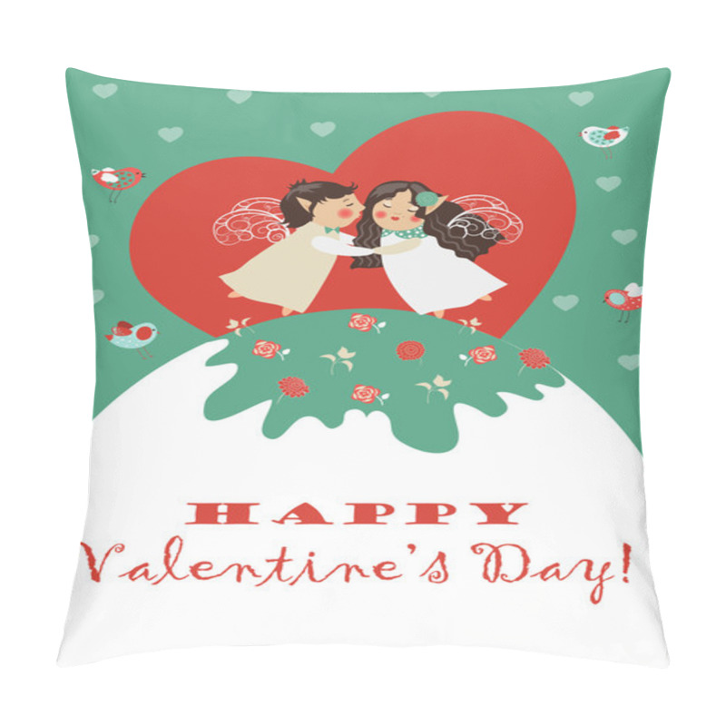 Personality  Cute Angels Embrace Pillow Covers