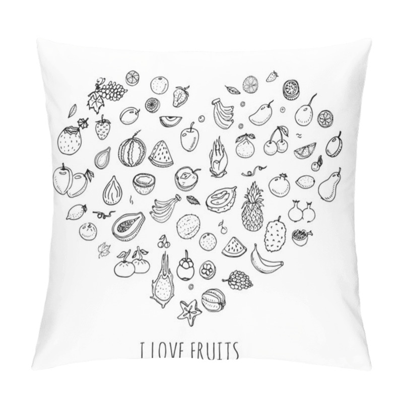 Personality  Fruits Icons Set Pillow Covers