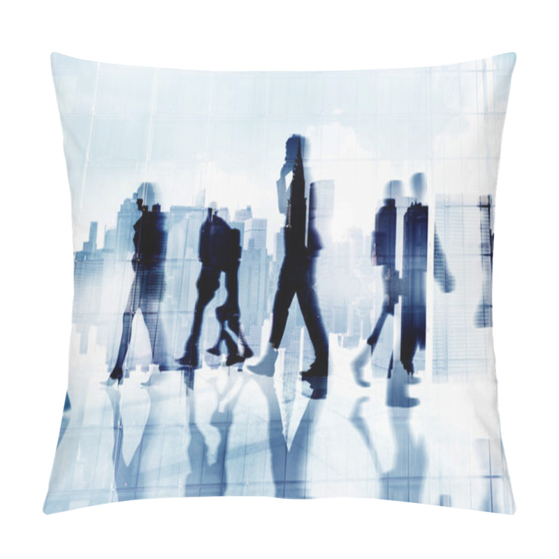 Personality  Silhouettes Of Business People Pillow Covers