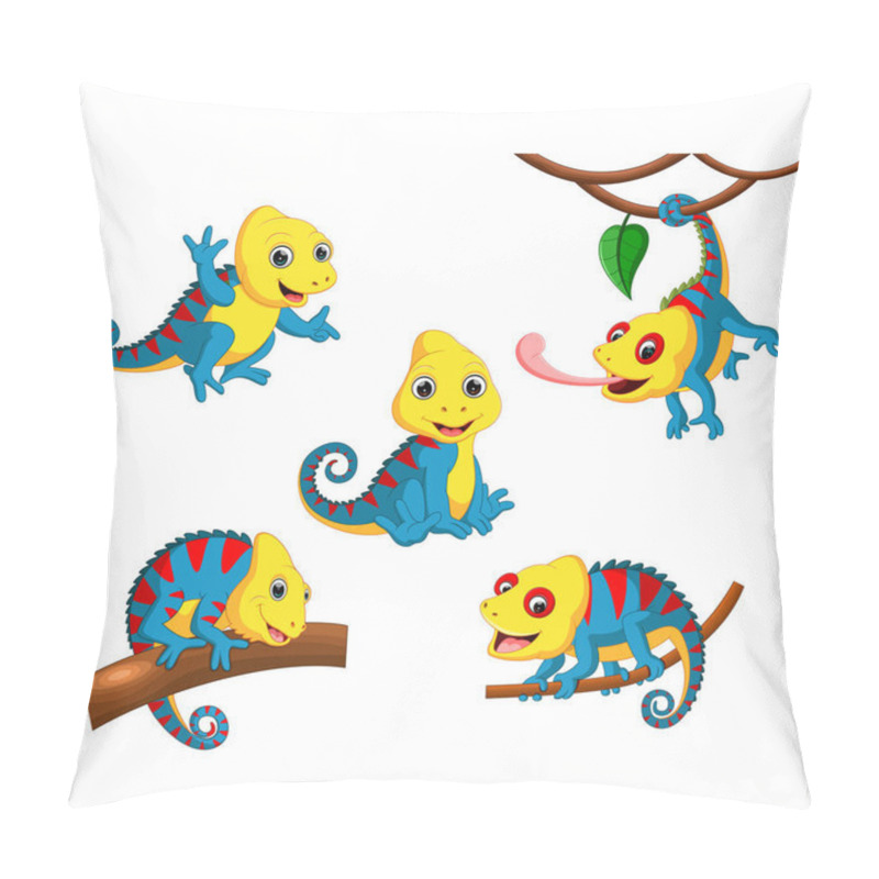 Personality  The Collection Of The Chameleon With The Fullcolour And Different Posing Pillow Covers