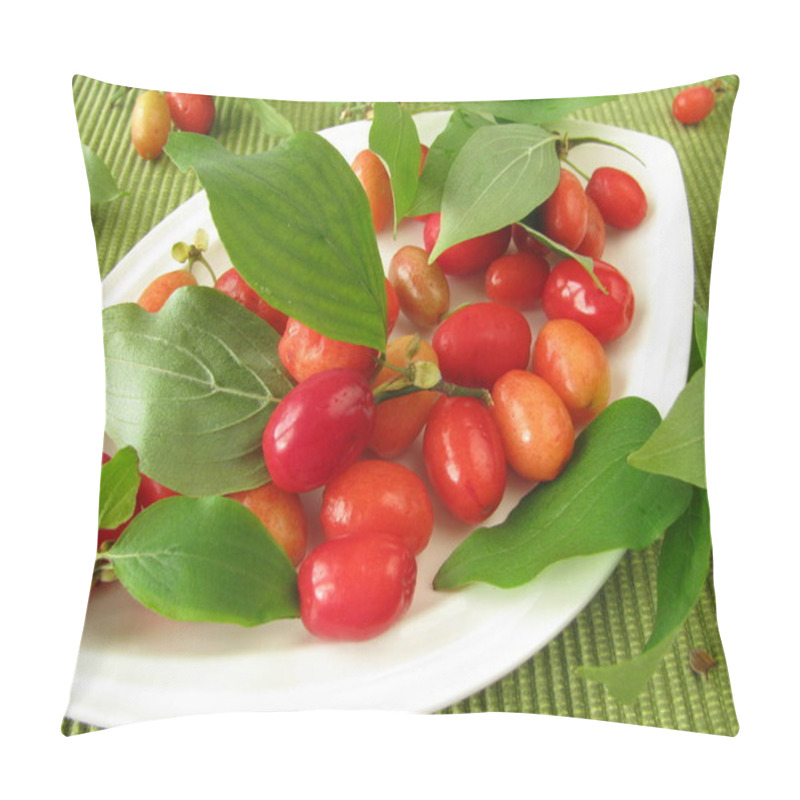 Personality  Tasty Red Cherries On Background,close Up Pillow Covers