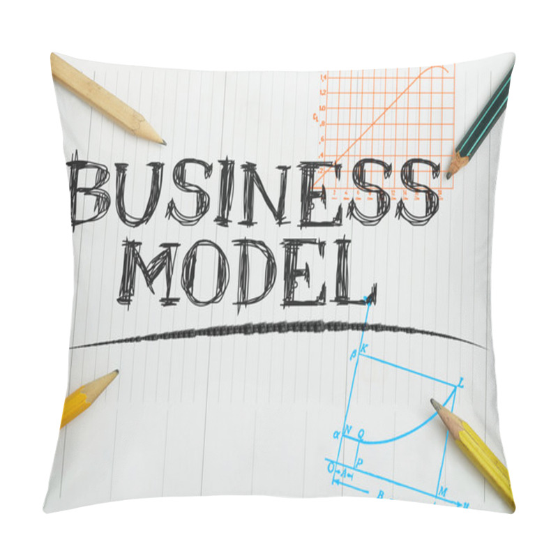 Personality  Paper Notebook With Inscription Business Model , Business Concep Pillow Covers