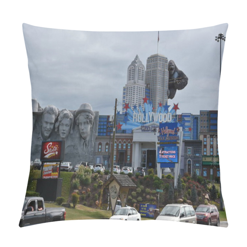 Personality  PIGEON FORGE, TN - OCT 6: Hollywood Wax Museum In Pigeon Forge, Tennessee, As Seen On Oct 6, 2016. Pillow Covers