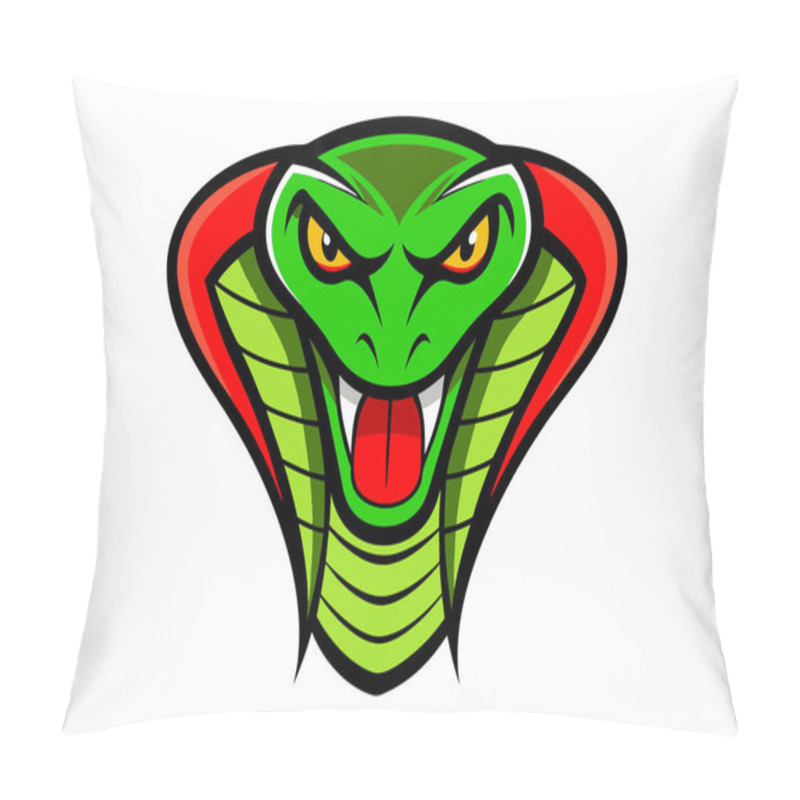 Personality  Cobra Head Mascot Logo Design Vector Pillow Covers