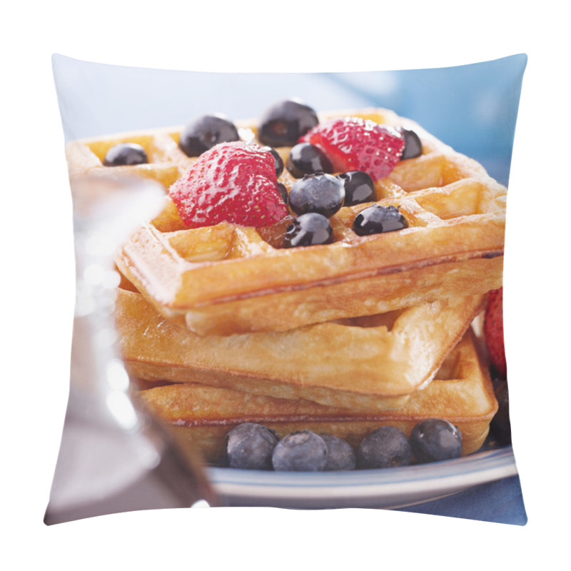 Personality  Blueberry Waffles With Strawberries Pillow Covers