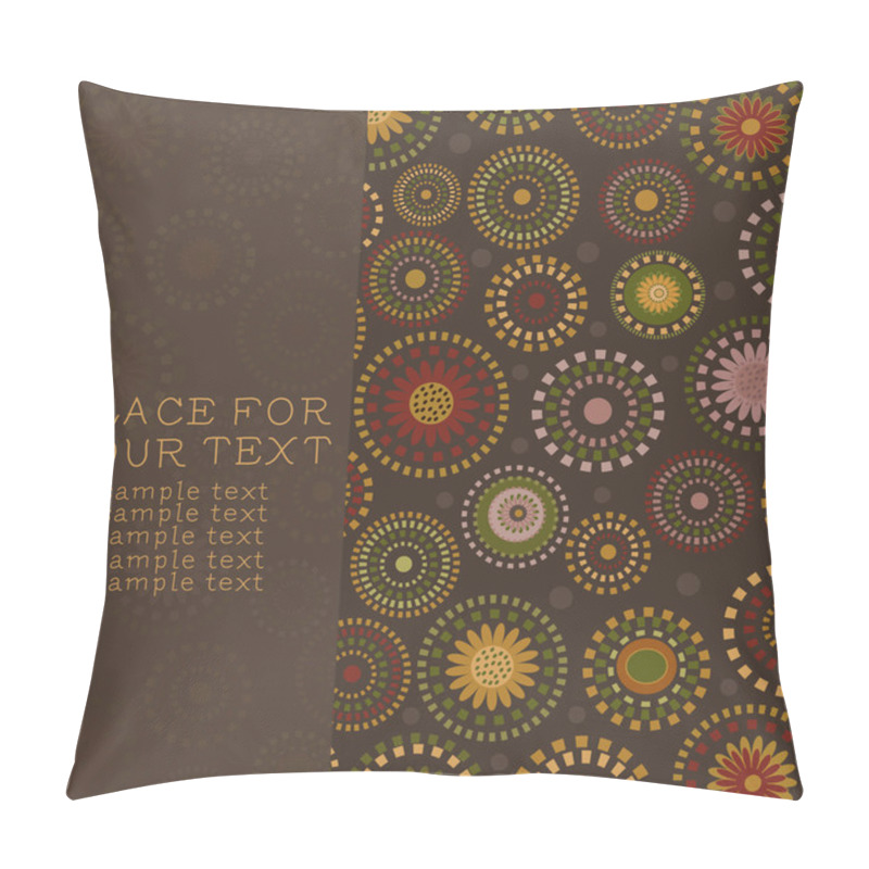 Personality  Card With Abstract Circles Pillow Covers