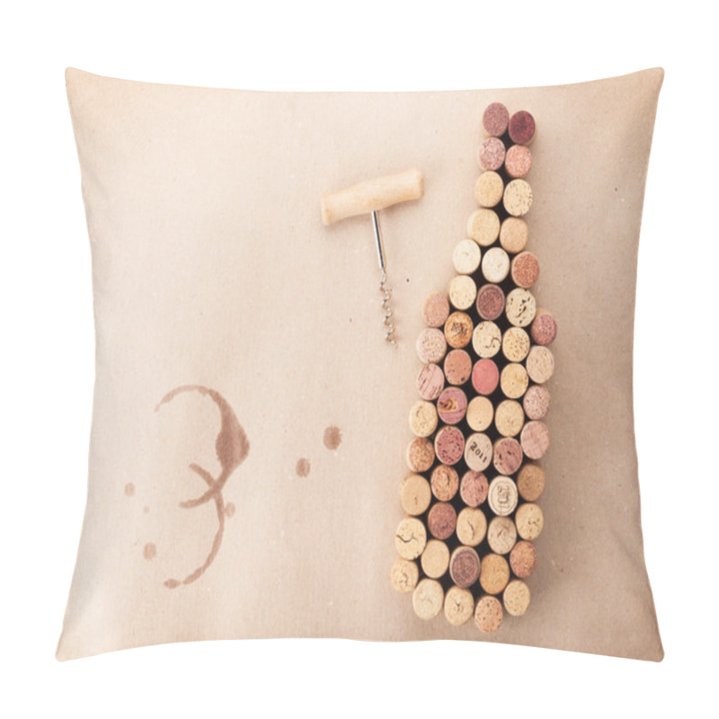 Personality  Wine Bottle,  Corks And Corkscrew Pillow Covers