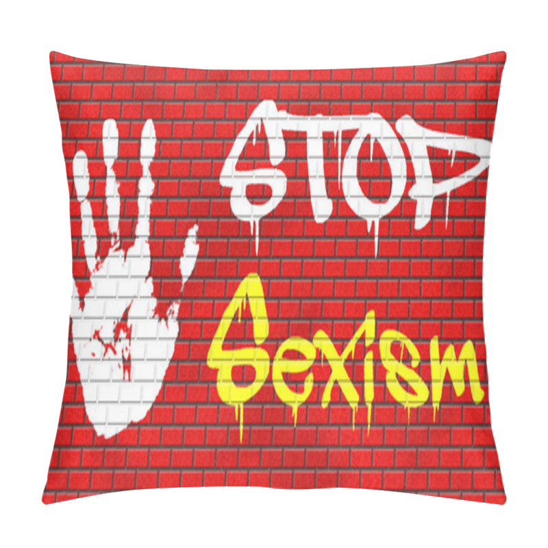 Personality  Stop Sexism Graffiti Pillow Covers