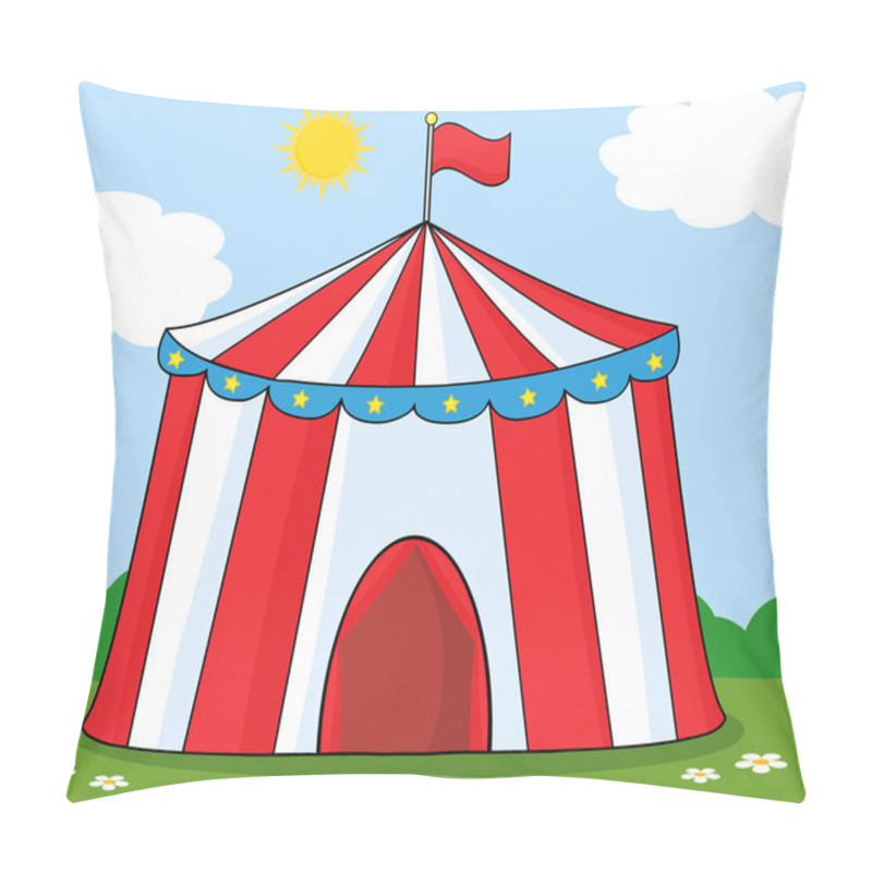 Personality  Big Circus Tent On Meadow Pillow Covers