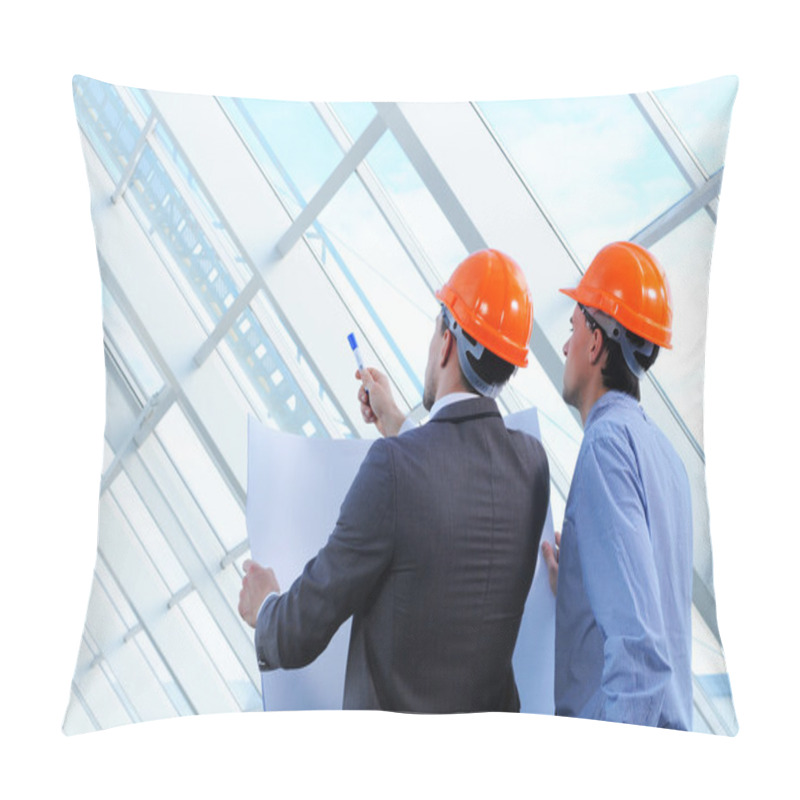 Personality  Group Of Architects Working On A Project Pillow Covers