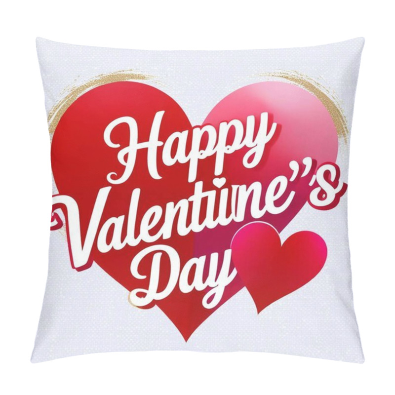 Personality  Happy Valentines Day Lettering Post Backgrounds Pillow Covers