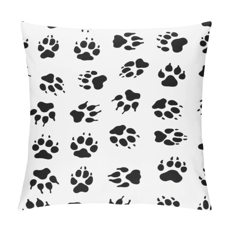 Personality  Seamless  Print Of Dogs Paws Pillow Covers