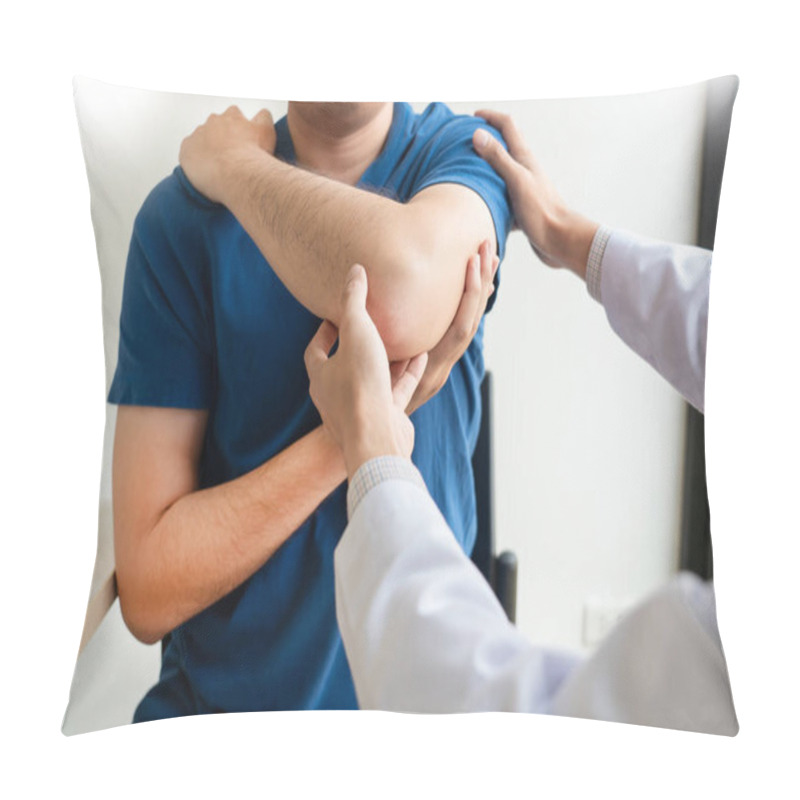 Personality  Physiotherapist Working Concept, Doctor And Patient Suffering Or Pillow Covers