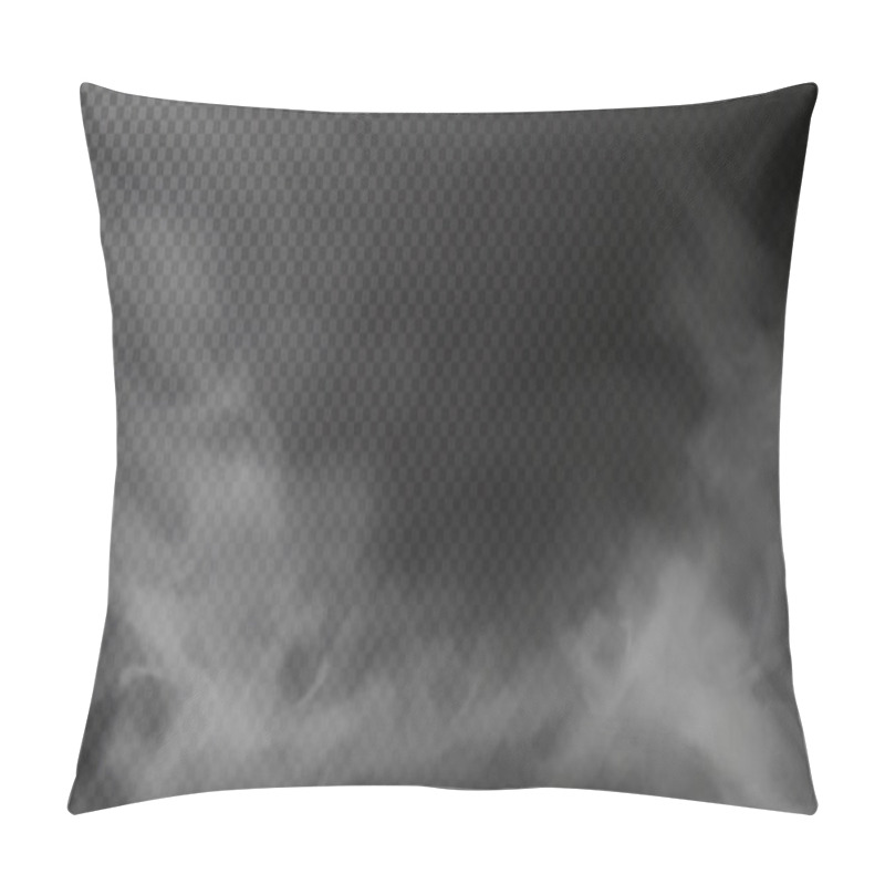 Personality  White Smoke Puff Isolated On Transparent Black Background. PNG. Steam Explosion Special Effect. Effective Texture Of Steam, Fog, Smoke Png. Vector Illustration Pillow Covers