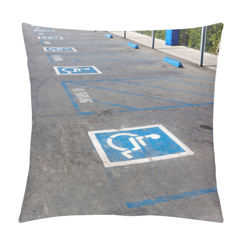 Personality  Handicap Symbols On Parking Space Pillow Covers