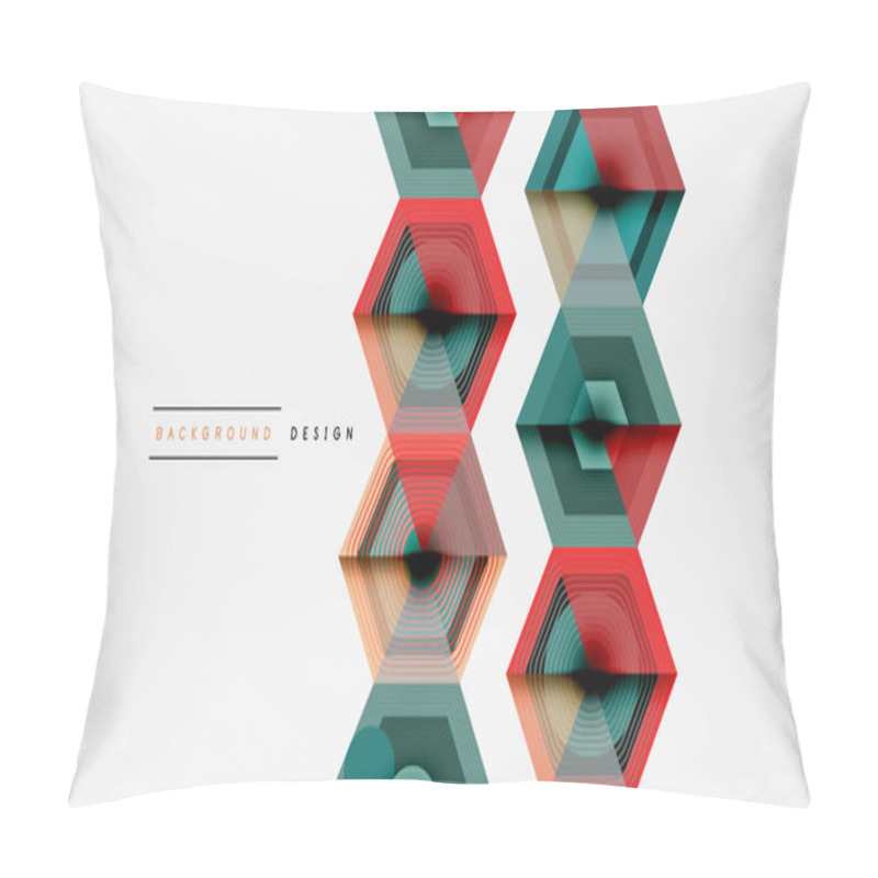 Personality  Hexagons, Diamonds Pattern. Geometric Repeating Hexagon Background Pillow Covers